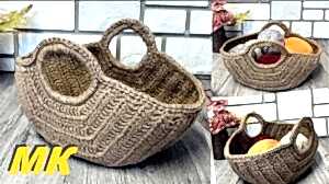 Hasır İple Dekoratif Sepet Yapılışı