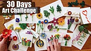 Her Güne 1 Tane Tam 30 Tane Quilling Deseni