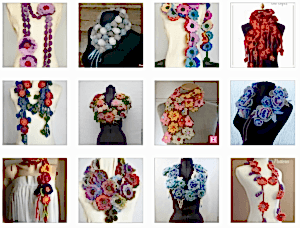 Çiçekli Örgü Boyunluk Modelleri
