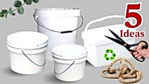 5 Farklı Plastik Kova Süsleme Örneği