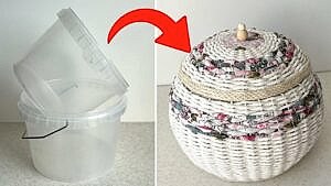 Plastik Kutudan Kapaklı Sepet Yapımı