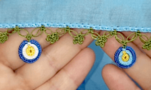 Nazar Boncuklu Tığ Oyası Yapımı