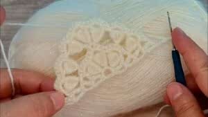 Fıstıklı Örgü Üçgen Şal Yapılışı