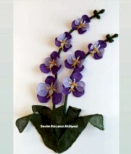 İğne Oyası Orkide Çiçeği Yapılışı