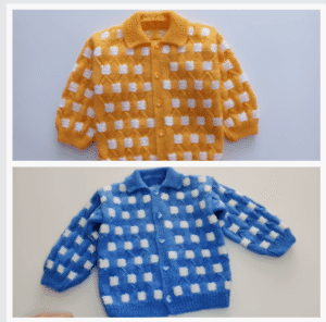İki Renkli Bebek Örgü Hırka Yapılışı