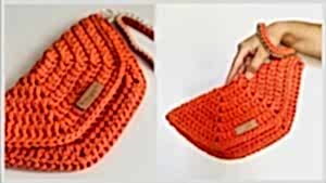 1 Tam 1 Yarım Motiften Çanta