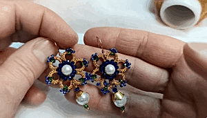 Boncuklu Mekik Oyası Küpe Yapılışı