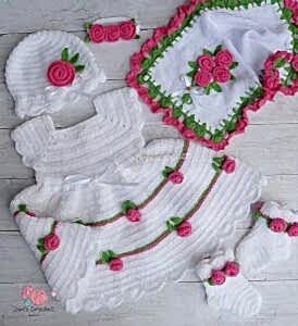 Kız Bebek Örgü Elbise Modeli Yapılışı