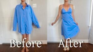 Erkek Gömleğinden Yazlık Elbise Nasıl Dikilir?