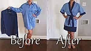 Erkek Gömleğinden Kimono/Bornoz Nasıl Dikilir?