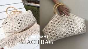 Kendin Yap Makrome Plaj Çantası