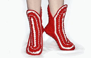 3 Parçadan Örgü Bot Yapılışı