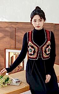 Tığ İşi Motifli Örgü Yelek Yapılışı 3