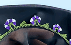 Siyah Yazmaya İğne Oyası Yapılışı